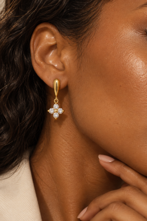 Les boucles d’oreilles Élia.